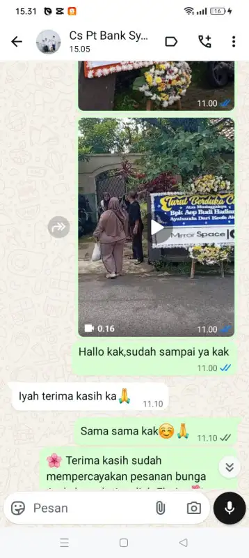 Testimonial Papan Bunga Lippo Cikarang